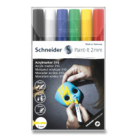 Akrylový popisovač Schneider Paint-It 310 súprava V1, 6 farieb